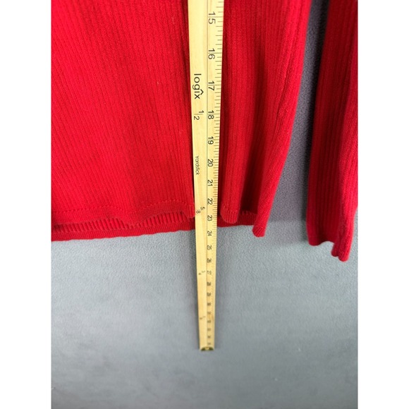 VTG Y2K Lauren Ralph Lauren Womens Sweater M Rib Chunky Knit 1/2 Zip Colorblock - Picture 7 of 8